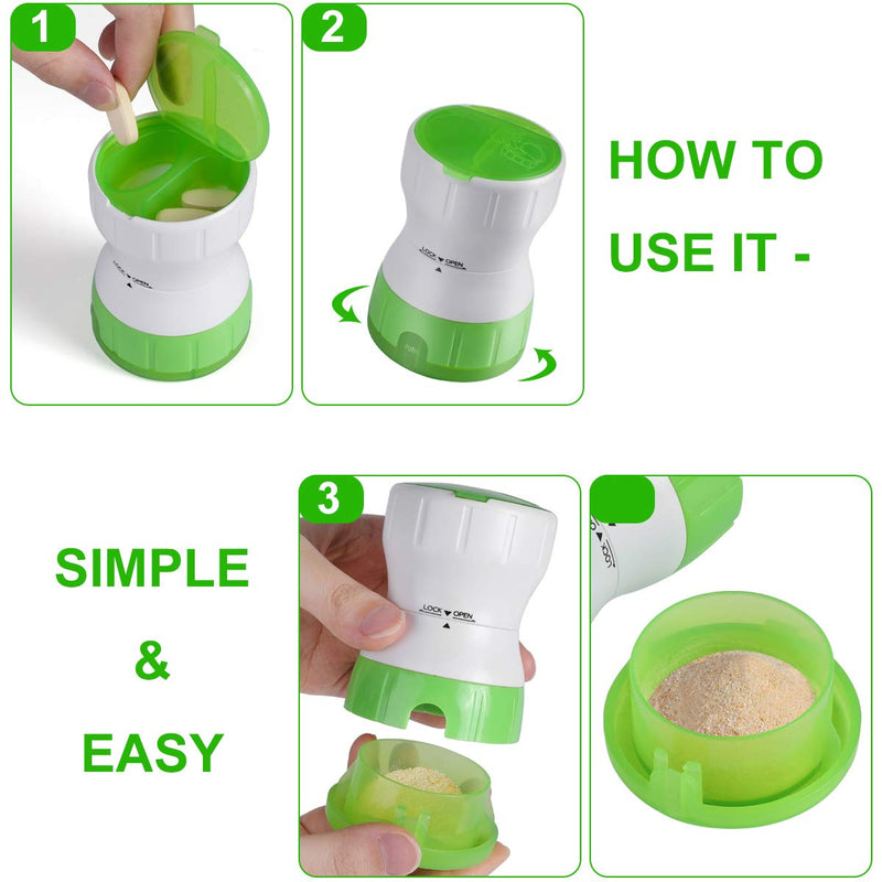 Opret Pill Crusher Grinder - Crushes Small or Large Pills Tablets Vitamins to Fine Powder - for Family Kids Pets - BeesActive Australia