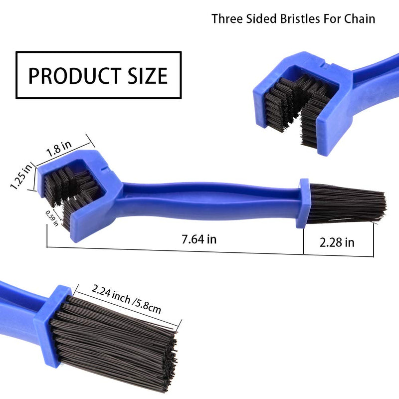 Bike Chain cleaner tool Motorcycle Set – OIBTECH Durable Bicycle Chain Gears Maintenance Cleaning Brush Kit for All Type Chain Gears（3 Kinds） - BeesActive Australia