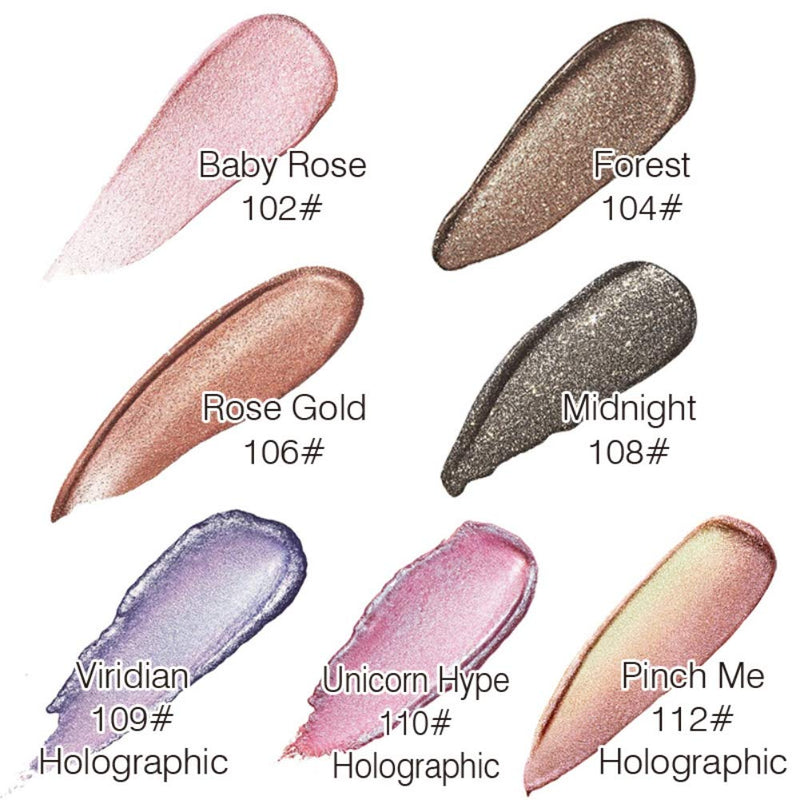 Cascaba 12 Colors Long Lasting Waterproof Shining Shimmer Glitter Liquid Eyeshadow Metallic Pigments Makeup Metals Gloss for Eyes Eyeliners Sparkling Eye Shadow Set Gift Shiny Pen Eyeliner Kit A103 - BeesActive Australia