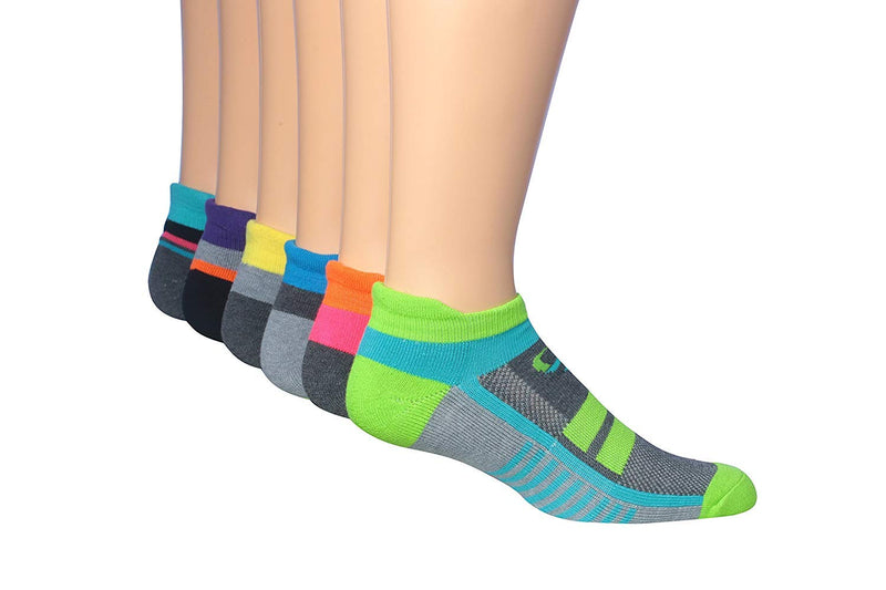 Ronnox Women's 6-Pairs Low Cut Running & Athletic Performance Tab socks X-Small-Small Colorful Sports #1 - BeesActive Australia
