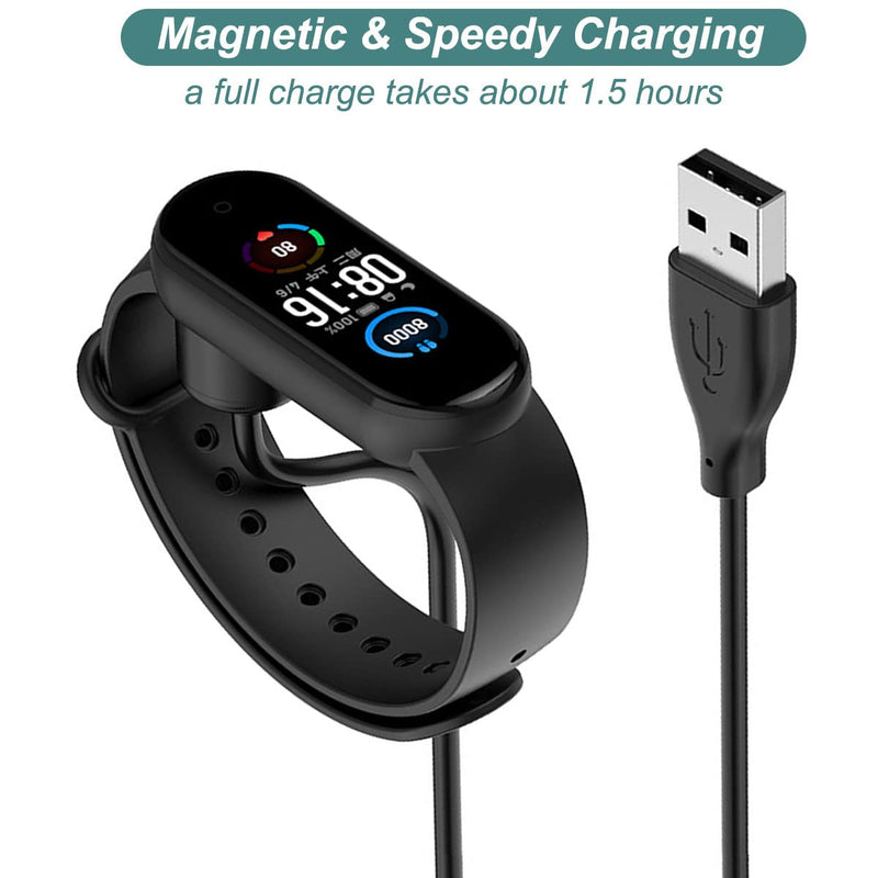 Kissmart Charger Compatible with Amazfit Band 5, Xiaomi Mi Band 6/5, Replacement USB Magnetic Charging Cable Cord Accessories for Mi Band 6/5, Amazfit Band 5 Fitness Tracker [2Pack - 1.6ft/50cm] - BeesActive Australia
