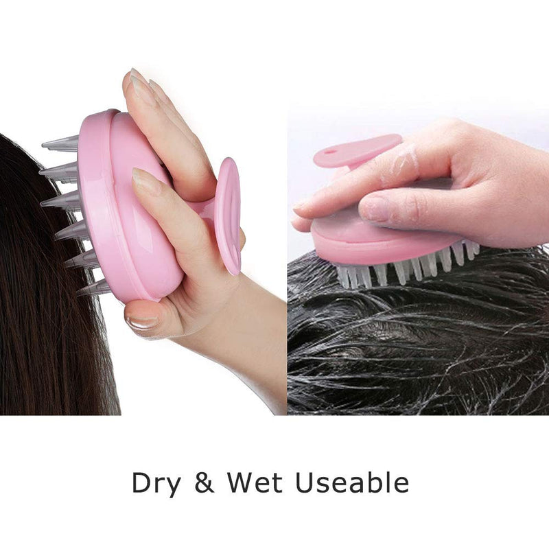 Electric Scalp Massager for Hair Growth, Queenwill Head Massager Shampoo Brush for Deep Hair Cleaning and Head Blood Circulation, Battery Powered & Waterproof - Pink, Gift for Your Family and Friend - BeesActive Australia