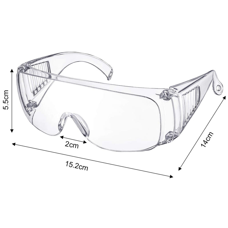 6 Packs Protective Polycarbonate Eyewear Clear Safety Goggles Anti-Fog Glasses with Impact Resistant Lens for Construction Laboratory Outdoor Eye Protection - BeesActive Australia