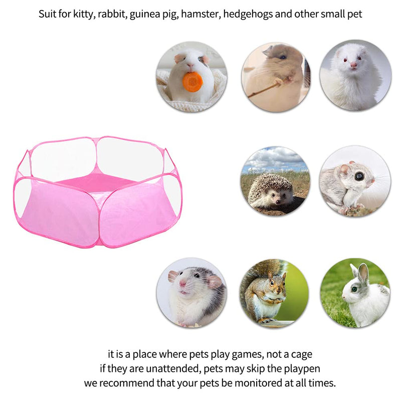 2 Packs of Square Plush Guinea Pig Bed and 1 Small Animals Playpen, Cozy Hamsters Sugar Glider Hedgehog Sleep Bed, Rabbit Cage Accessories Mat - BeesActive Australia