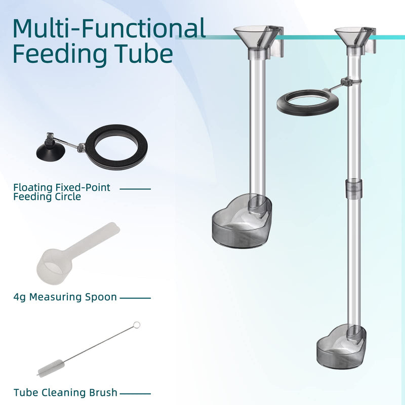 UPETTOOLS Shrimp Feeding Dish Set, Aquarium Fish Feeder Tube Kit with Feeding Ring,Cleaning Brush for Fish Tank - BeesActive Australia