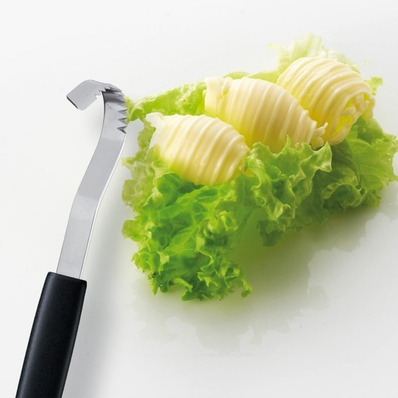triangle Butter Curler - Hook-Shaped Stainless Steel Serrated Blade - Creates Decorative Butter Garnishes - Dishwasher Safe - Made in Germany - BeesActive Australia