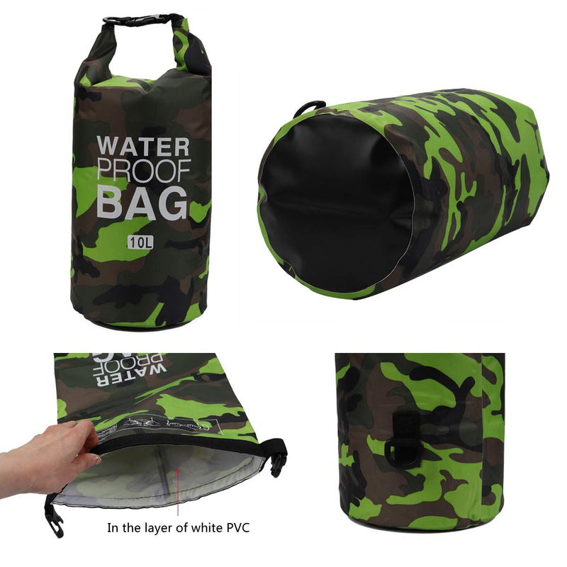 [AUSTRALIA] - Loovit Waterproof Dry Bag 2L/5L/10L/15L/20L/30L, Roll Top Sack Keeps Gear Dry for Kayaking, Rafting, Boating, Swimming, Camping, Hiking, Beach, Fishing with Free Waterproof Phone Case Green 5L 