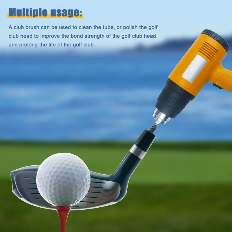 AIEX 2pcs Golf Clubs Head Hosel Brush, Golf Club Hosel Brush Stainless Steel Bore Brush Golf Club Wire Brush Cleaner Golf Club Brush Tool Electric Drill Wire Brush - BeesActive Australia