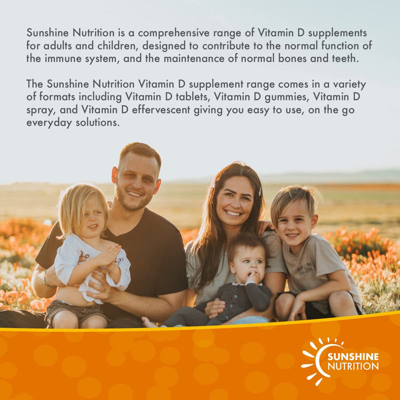 Sunshine Nutrition Vitamin D Effervescent Tablets - Dissolvable High Strength Vitamin D3-20 Vitamins Per Tube (4 Pack) 20 Count (Pack of 4) - BeesActive Australia