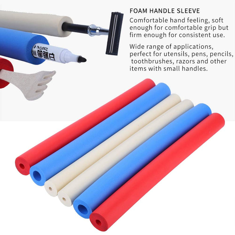 6Pcs Non-Slip Foam Handle Sleeve, 3Colors/Sizes Non-Slip Cover Utensils Razor Pen Foam Grip Tubing for Elderly or Disabled - BeesActive Australia