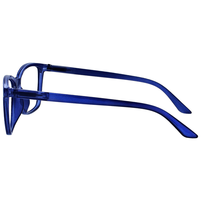 The Reading Glasses Company Bright Blue Readers Large Designer Style Mens Spring Hinges R51-3 +1.00 +1.00 Magnification - BeesActive Australia