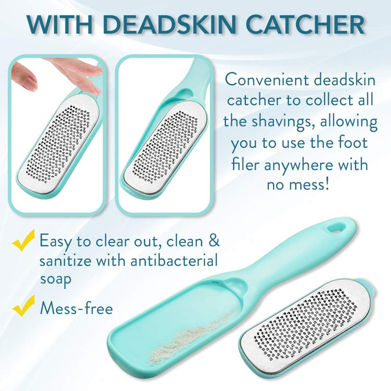 Callus Remover For Feet | Double-sided Dead Skin Remover - Rough Pedicure Foot File For Exfoliation & Fine Foot Scrubber for Smoothing & Softening Skin - BeesActive Australia