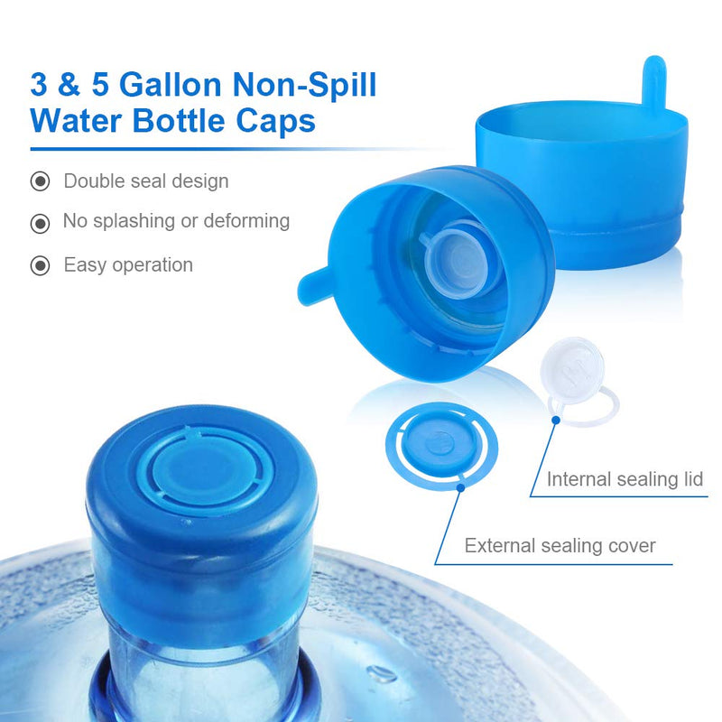 Magicfour Water Bottle Caps, Water Jug Caps, 55mm 3 & 5 Gallon Water Bottle Caps Water Jug Caps Non-Spill Replacement Caps Water Bottle Lids Water Bottle Snap On Cap for 3 & 5 Gallon Water Jug 10 Pack - BeesActive Australia