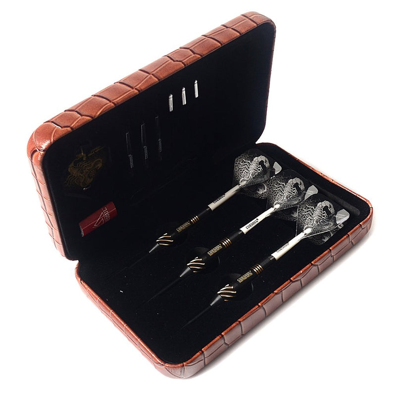 CUESOUL Steel Tip Darts Set 20/22/24 Grams with Deluxe PU Darts case-Black Scorpion Series F2004-20g - BeesActive Australia