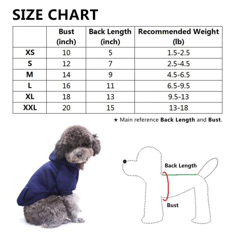 Dog Hoodie with Pocket Pet Warm Sweater for Winter Small Medium Dogs Puppy Coat XX-Large Orange - BeesActive Australia