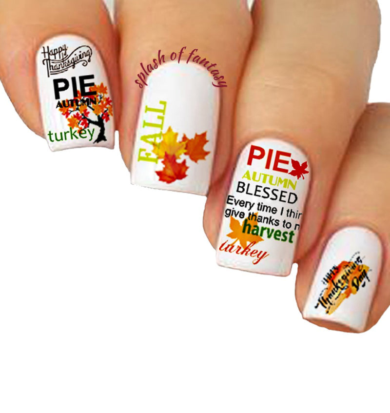 Nail Art 3D Stickers ♥ Thanksgiving Collection, 10-Pack /EE-V/ - BeesActive Australia