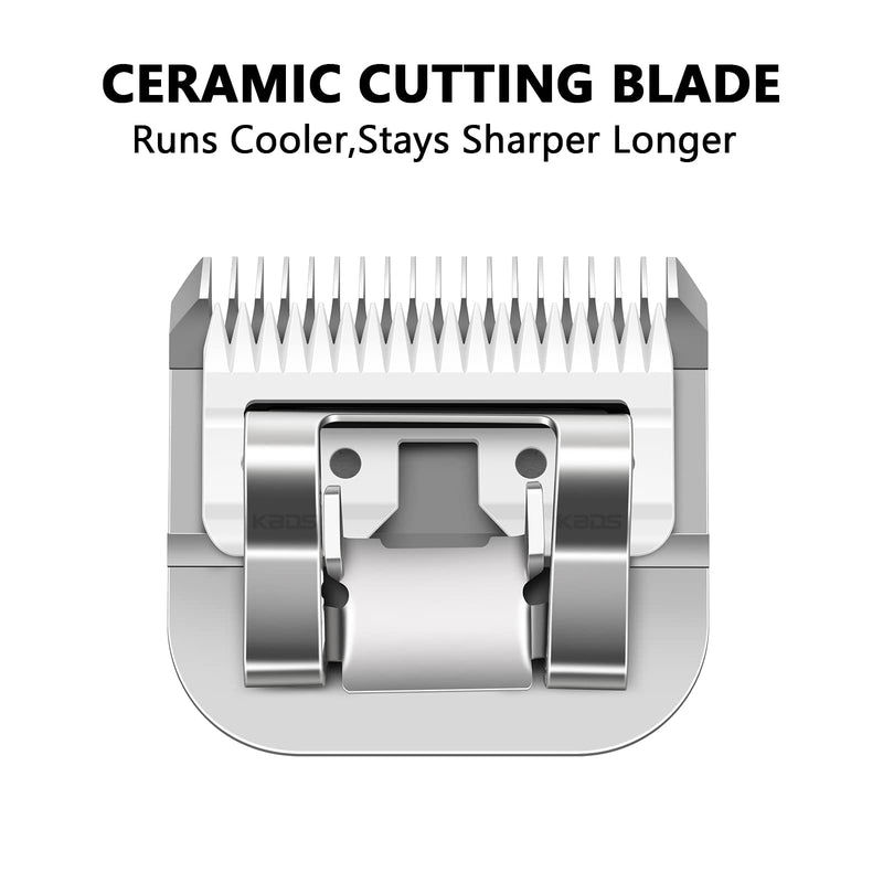 KBDS Detachable Ceramic Pet Clipper Blades,Size-7F,Compatible with Most Andis,Oster,Wahl A5 Clippers,Made of Ceramic Blade Cutter and Carbon Steel Blade,1/8'' Inch 3.2mm Cut Length, 7F Blade - BeesActive Australia