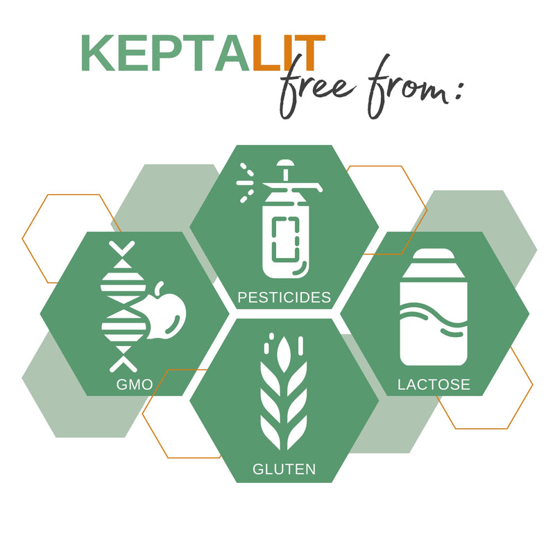 KEPTALIT Natural Liver and Kidney Support Stone Breaker Extract Kidney Cleanse Herbal Supplement Source of Polyphenols - 1 Pack of 60 Capsules - BeesActive Australia