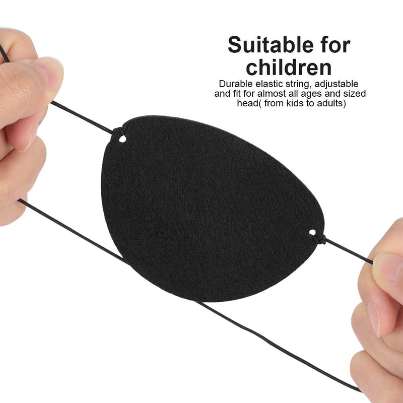 Eye Patch, YGDZ 12pcs Soft Felt Eye Patches for Adults Kids, Adjustable Single Eye Mask for Lazy Eye, Black - BeesActive Australia