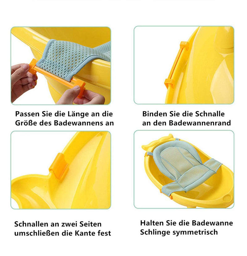 VOARGE Baby Bath Insert Seat, Newborn Shower Mesh for Bathtub, Adjustable Comfortable Bathtubs, for Newborn Baby and Toddler Baby Bath Accessories - BeesActive Australia
