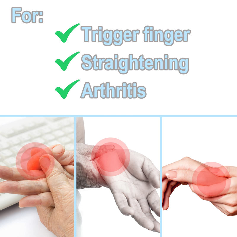 RonJea 5 Pcs Trigger Finger Splints: 5 Single Straps Finger Splint Support Brace Kit, Finger Straightener for Broken/Straightening/Aarthritis, Fits for Thumb/Middle/Ring/Index/Pinky Finger - BeesActive Australia