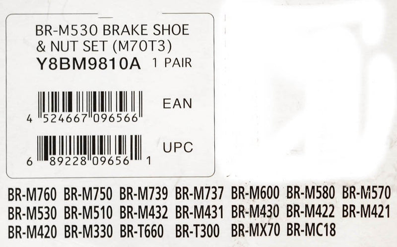 SHIMANO Deore/LX Bicycle V-Brake Pads - Pair - Y8BM9810A - BeesActive Australia