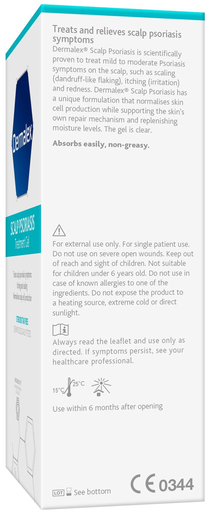 Dermalex Psoriasis Scalp Treatment Gel – Developed by Dermatologists to Treat Scalp Psoriasis Symptoms – 75 g - BeesActive Australia