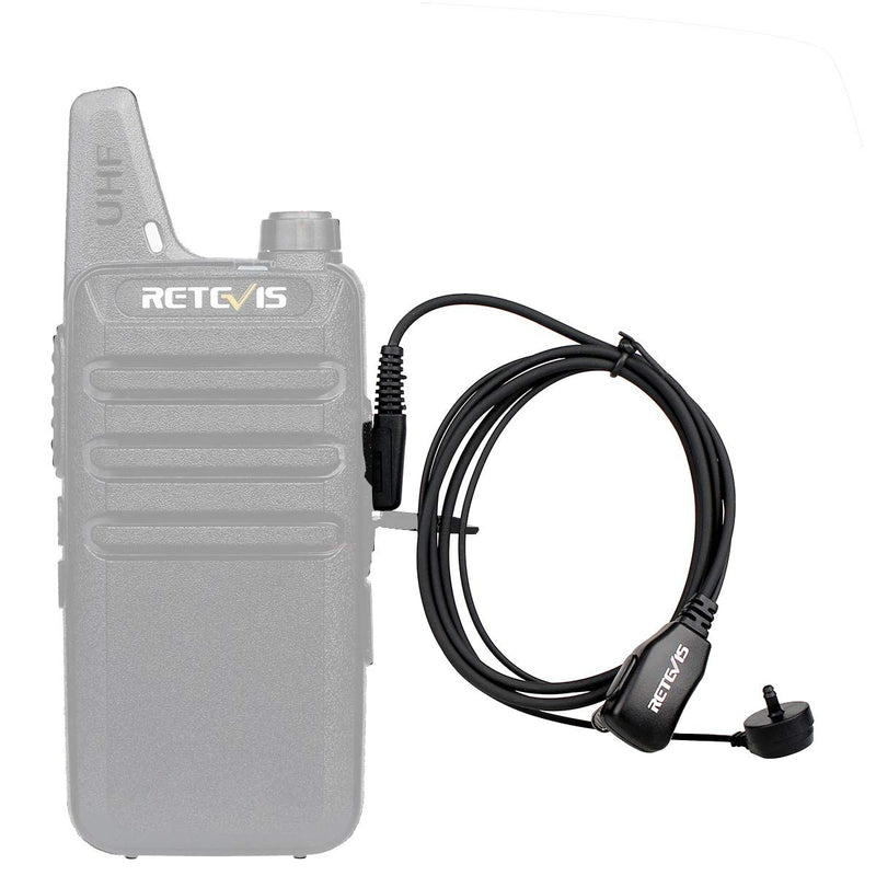 [AUSTRALIA] - Retevis RT22 Walkie Talkie Earpiece 2 Pin Acoustic Tube Headset with Mic PTT for Baofeng UV-5R BF-888S Retevis RT15 RT21 H-777 Two Way Radios (2 Pack) 