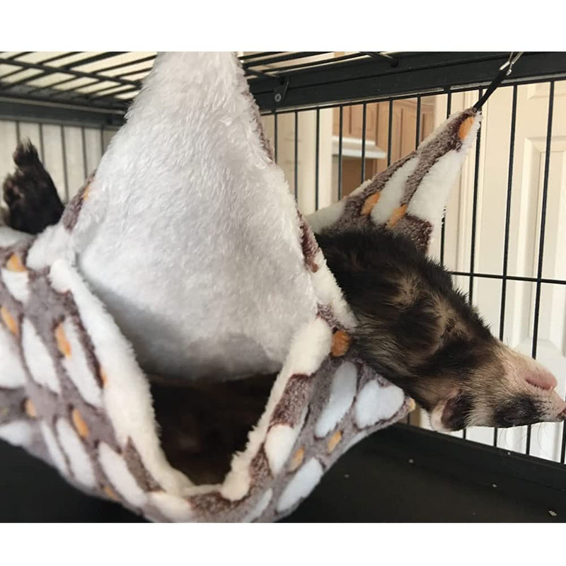 Oncpcare Hanging Tunnel for Small Animals, Hanging Hamster Toys, Sugar Glider Hammock Cage Accessories Bedding for Chinchilla Ferret Squirrel Guinea Pig Rat Playing Sleeping hammock+tunnel - BeesActive Australia