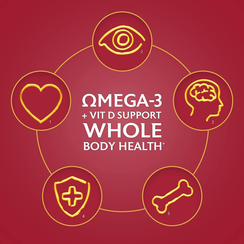 Seven Seas Omega-3 Fish Oil Turmeric, With 500 mg Fish Oil + 300 mg Omega-3, 60 High Strength Tablets With Vitamin D & 250 mg EPA & DHA, Whole Body Health+, Duo Pack: 30 Capsules + 30 Tablets - BeesActive Australia