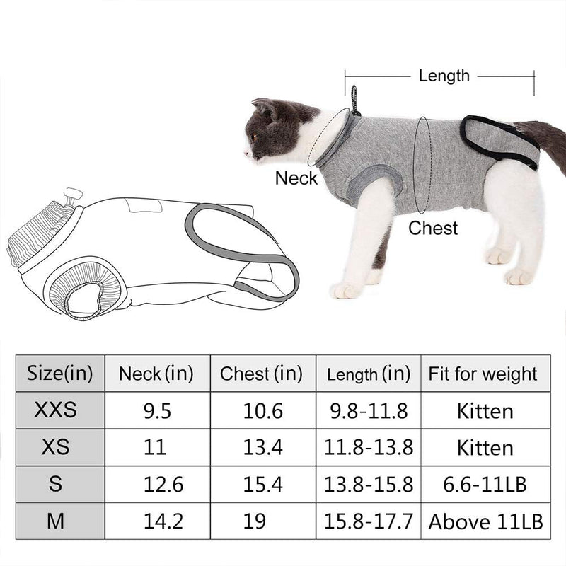ROZKITCH Professional Cat Recovery Suit for Surgical Abdominal Wound and Skin Problem, Breathable e-Collar Alternative for Cat and Dog After Surgey Wear, Anti Licking Wound Recommended by Vet M (Pack of 1) - BeesActive Australia