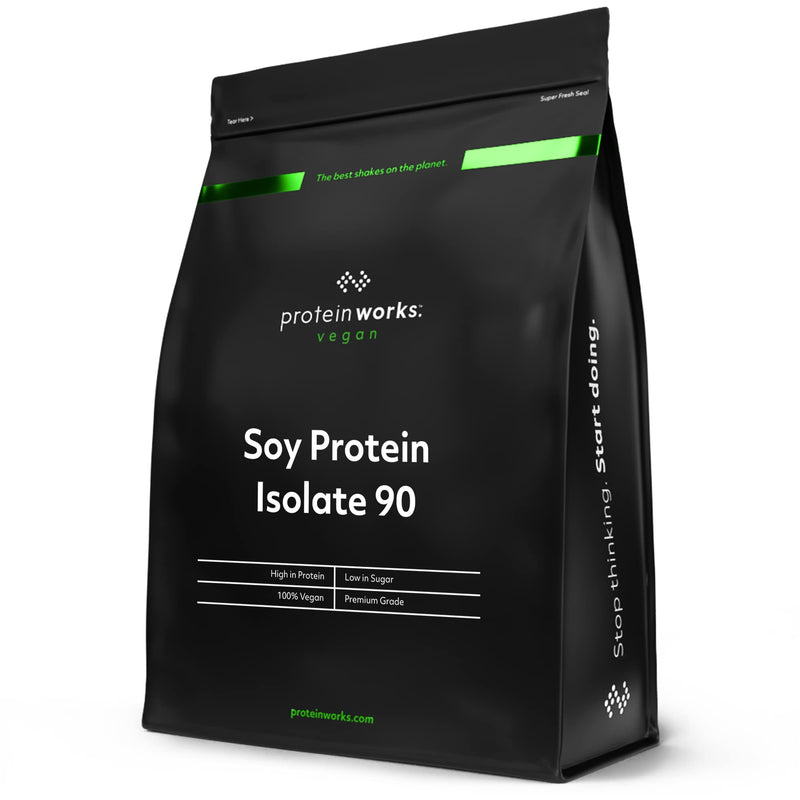Soy Protein 90 (Isolate) Protein Powder | 100% Plant-Based | Low Fat | No Added Sugar | Gluten-Free | Protein Works | Caramel Macchiato | 500 g - BeesActive Australia