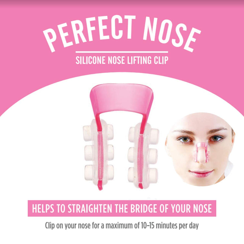 Glamza Silicone Nose Shaper - For a Slimmer, Thinner Nose Bridge - Pink Nose Straightener Lifter Tool - BeesActive Australia