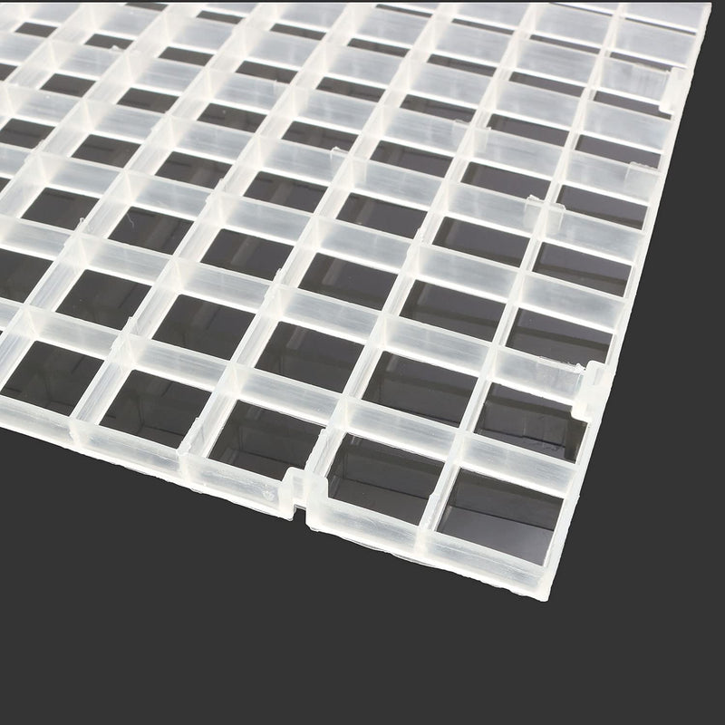 RLECS 2pcs 30cm x 15cm Plastic Grid Divider Tray Egg Crate Louvre Aquarium Fish Tank Bottom Isolation, White - BeesActive Australia