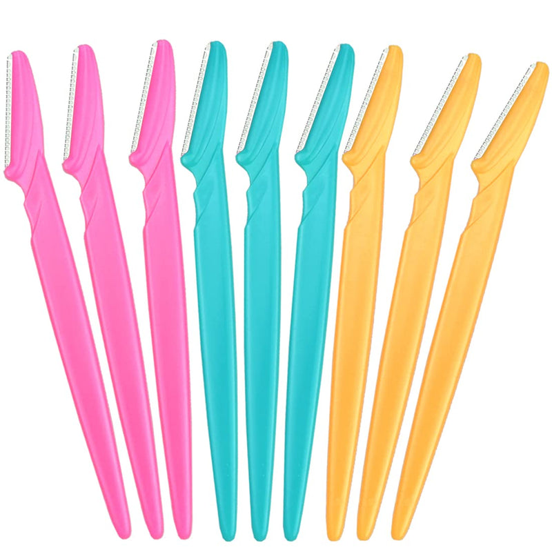 9 Pcs Eyebrow Razors Multipurpose Fine Hair Remover Precisely Eyebrow Trimmer Portable Facial Hair Sharp Removers - BeesActive Australia