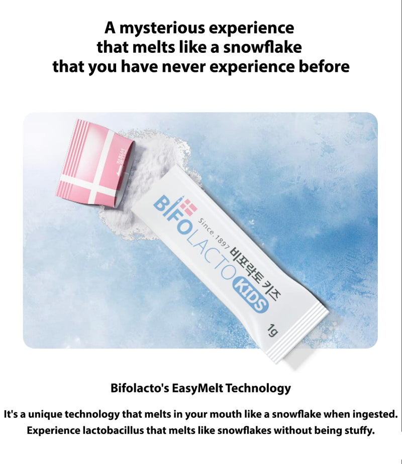 Bifolacto Kids Probiotics for Children's Digestive Health - Made in Denmark with 120 Years of probiotic Expertise, EasyMelt Technology, Zero Calories, Natural Blueberry Flavor - BeesActive Australia
