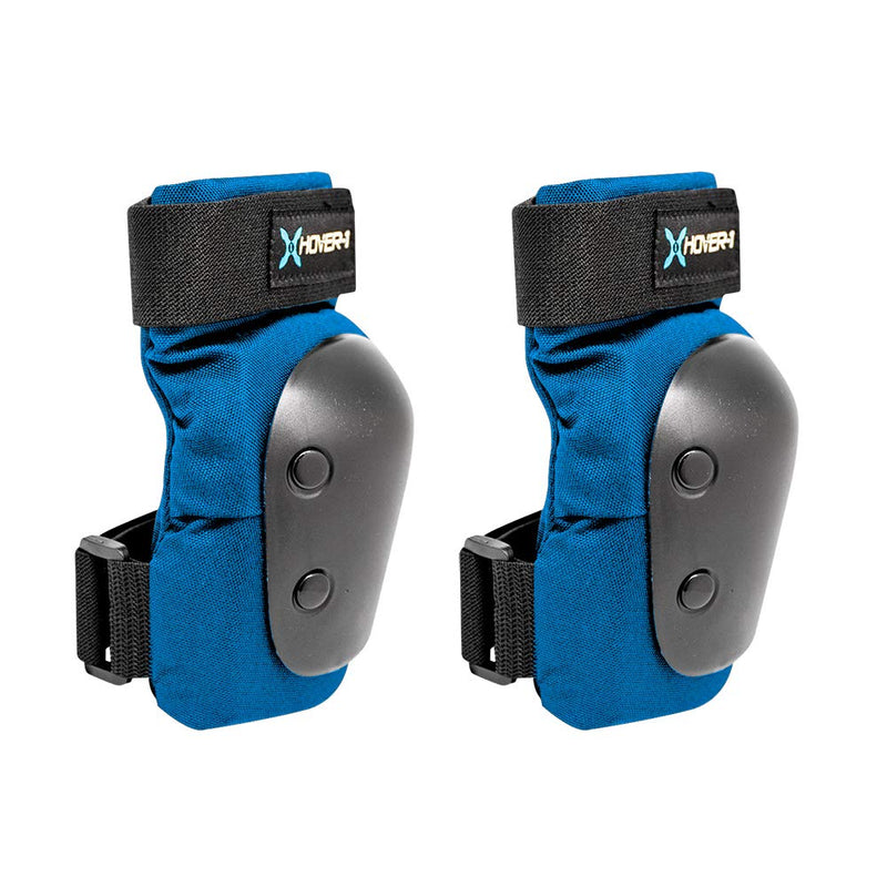 Hover-1 Nylon Protective Elbow Pads | Knee Pads & Wrist Guards, For Ages 8+, Hard PP Shells for Impact Resistance & EVA Foam Protective Padding, Medium, Blue - BeesActive Australia