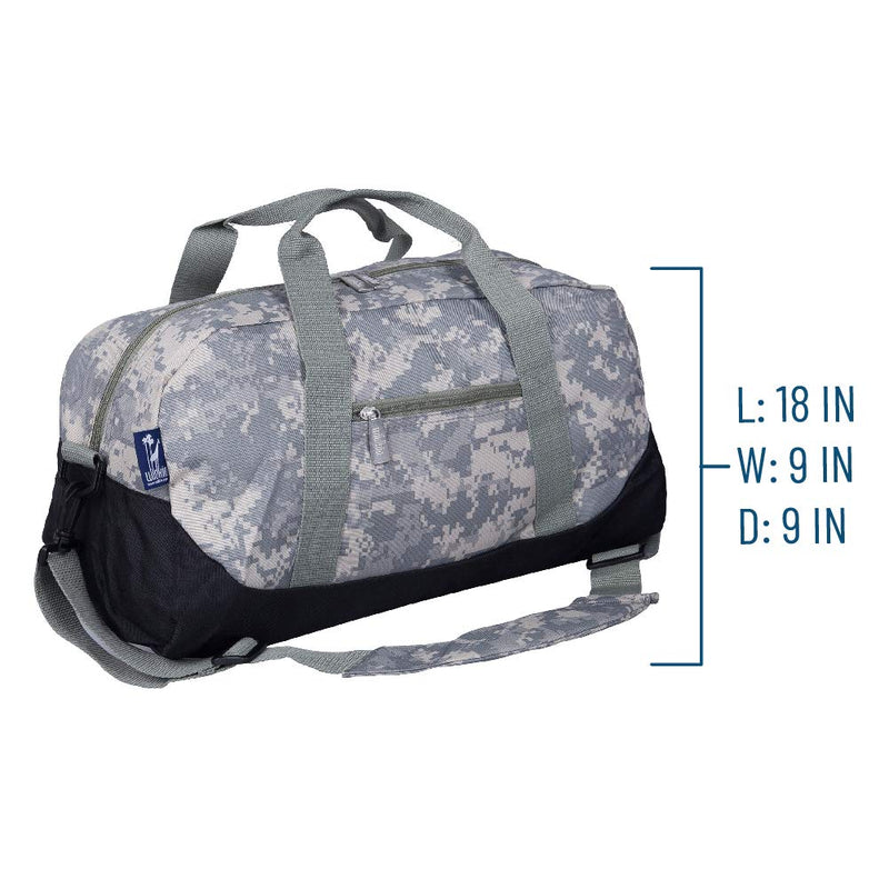 Wildkin Kids Overnighter Duffel Bags for Boys & Girls, Measures 18 x 9 x 9 Inches Duffel Bag for Kids, Carry-On Size & Ideal for School Practice or Overnight Travel, BPA-free (Digital Camo) Digital Camo - BeesActive Australia