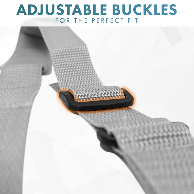 Actesso Web Medical Arm Sling - Designed to immobilise and stabilise The arm, Wrist, and Shoulder Following Injuries or for a Broken arm and cast Support. Sizes for Adults & Kids (Large) Grey L (Pack of 1) - BeesActive Australia