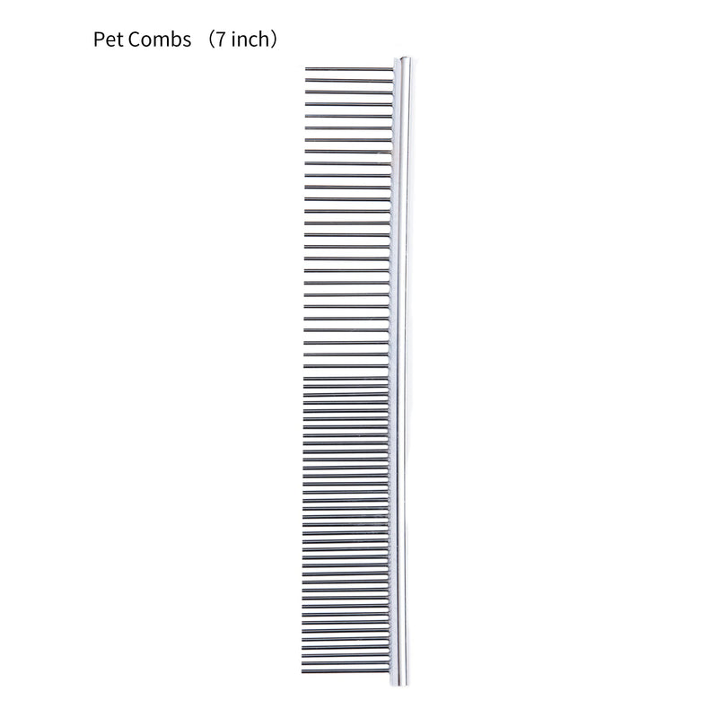 Pet Combs for Dog and Cat, Stainless Steel Grooming Comb with Different Spaced Teeth. - BeesActive Australia