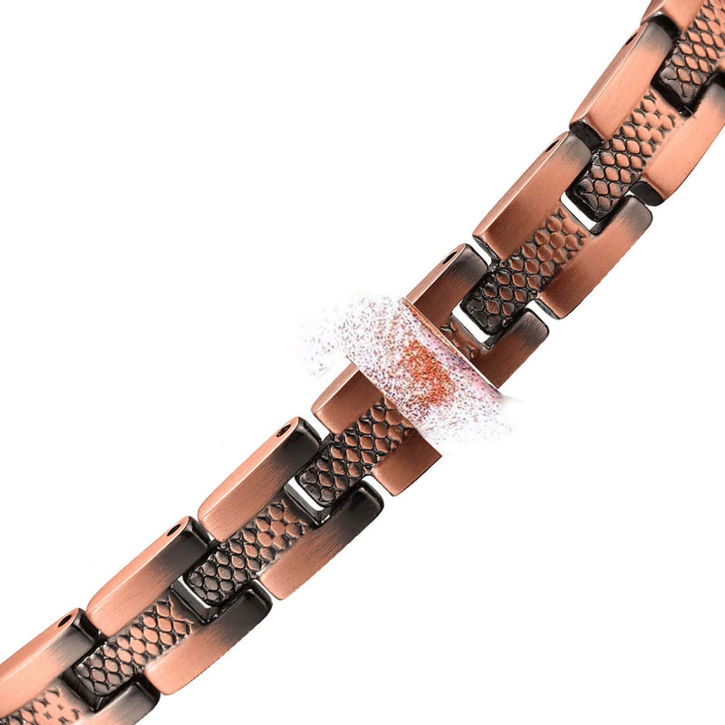 MagEnergy Pure Copper Magnetic Bracelet for Women Copper Wristband with 3500 Gauss Magnets Adjustable Jewelry Gifts (Copper) - BeesActive Australia