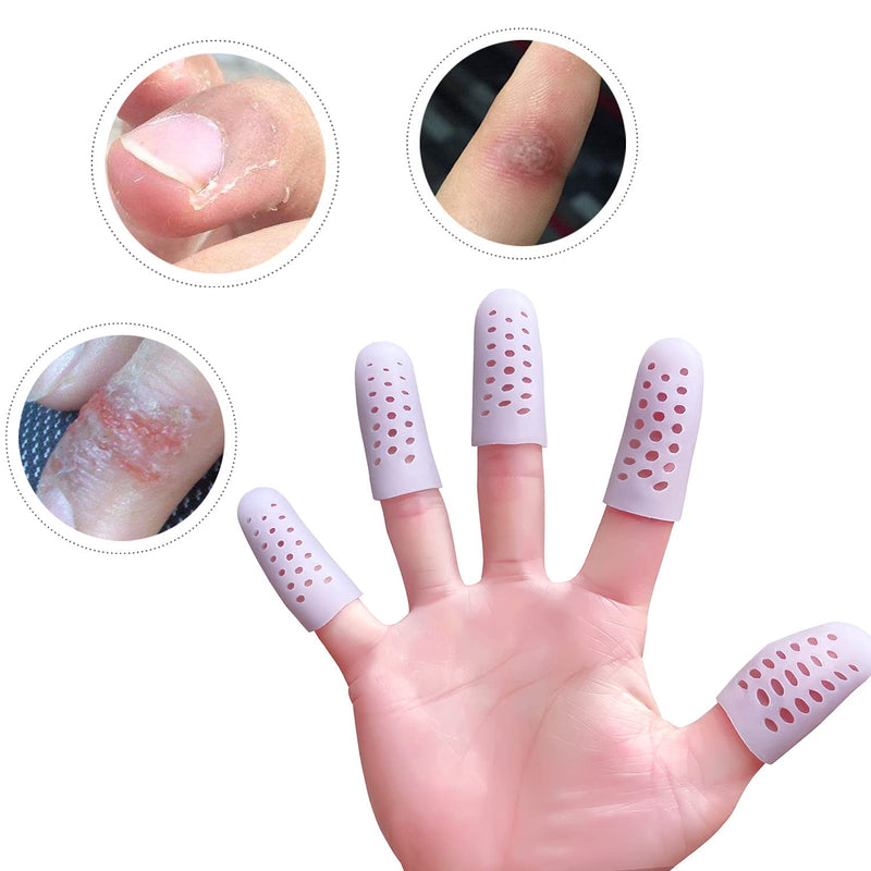 HioIoiH Finger Caps with Hole, Finger Cot Protectors Sleeves, Relief from Pain of Finger Tips Cracked, Arthritis - BeesActive Australia