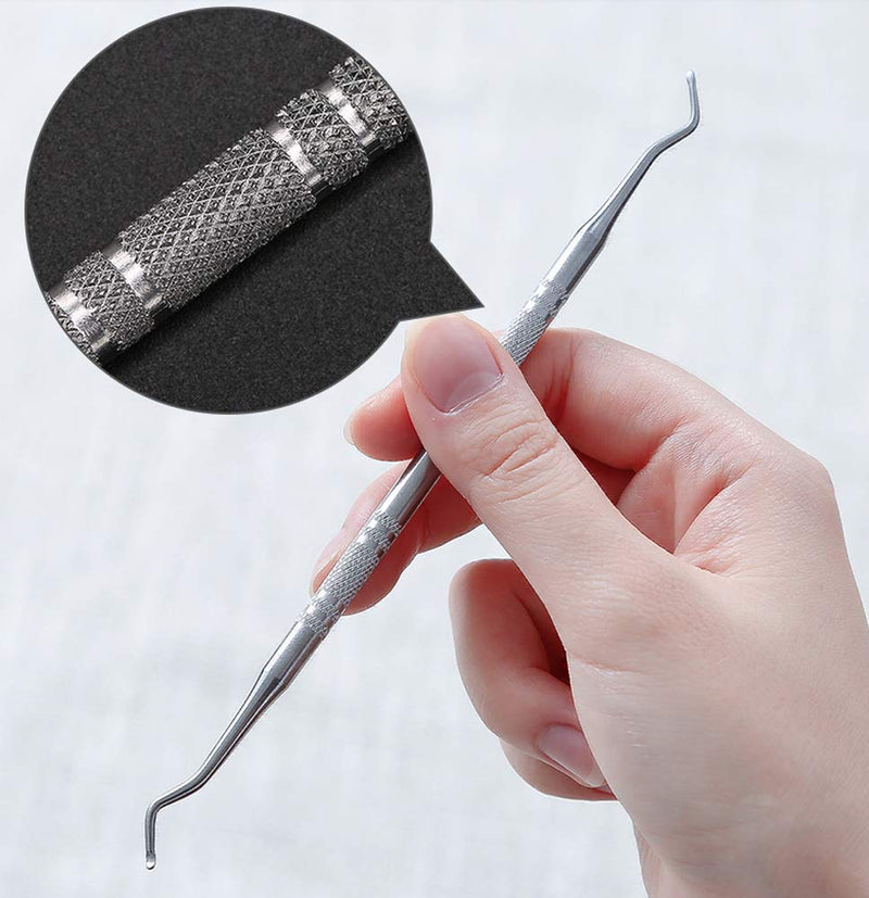 QUUPY 1 Pc Professional Stainless Steel Nail Groove Dirt Pick Ingrown Toenail File Daily care of Foot nails Cleaning Double Ended Lifter Pedicure Tools Instruments for Painful Podiatry - BeesActive Australia