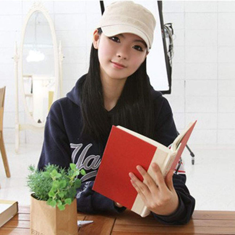 LERTREE 2Pcs Adjustable Unisex Flat Top Twill Classical Baseball Cap Military Hat 22-23.6 in Cadet Cap Coffee+white - BeesActive Australia