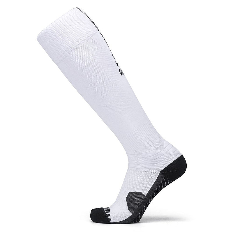Pelisy Performance Mens Soccer Socks, Over The Calf Compression Athletic Socks for Running & Training, White X-Large - BeesActive Australia