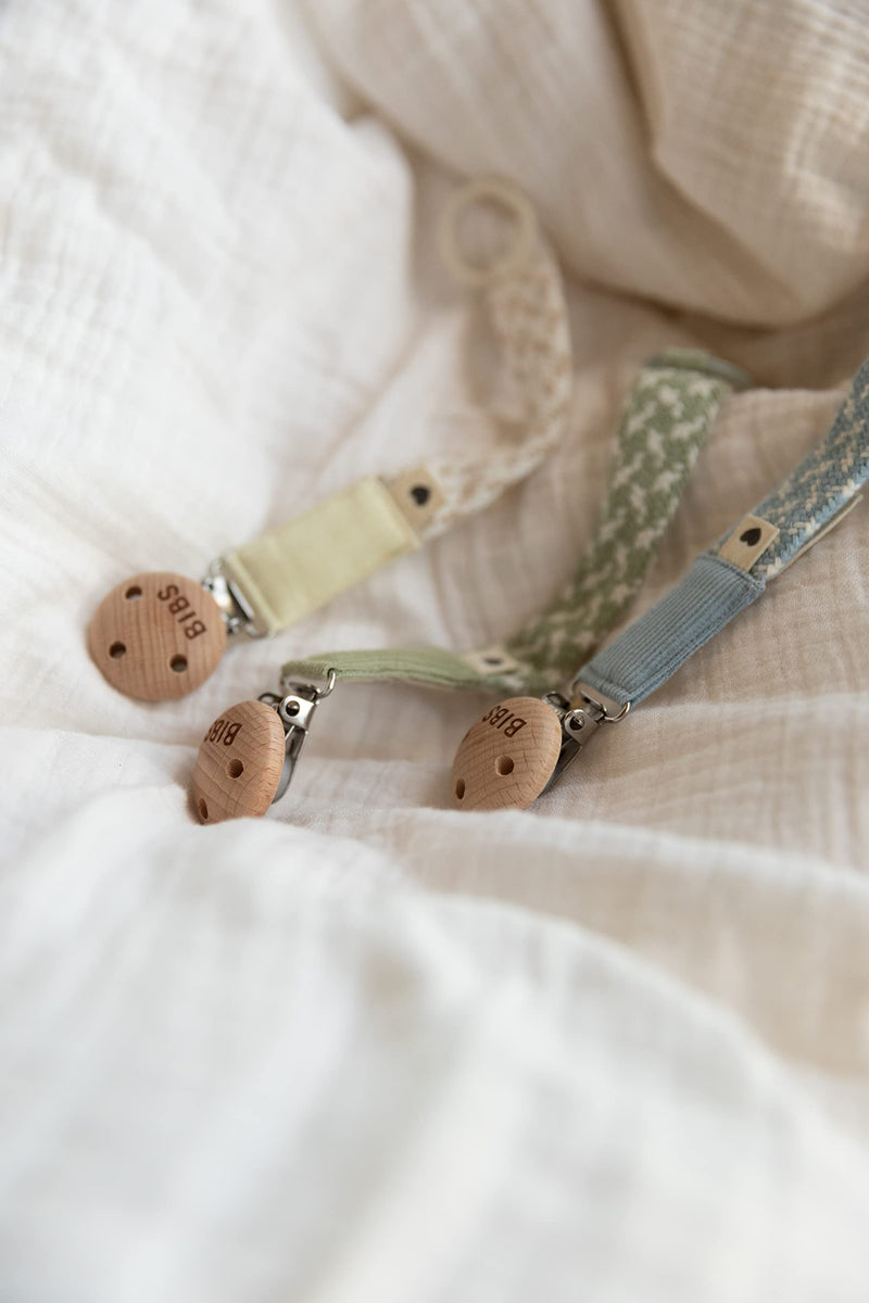 BIBS Paci Braid | Made in Denmark | Dark Oak/Vanilla | ONE Size - BeesActive Australia