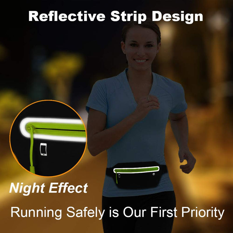 Slim Running Belt Fanny Pack,Fitness Workout Exercise Waist Bag Pack Compatible with iPhone 13 12,Light Runners Belt Travel Money Belt for Men Women… Black1 - BeesActive Australia