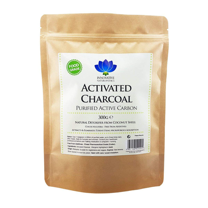 Activated Charcoal - Food Grade - for Teeth Whitening & Detox (300g) 300 g (Pack of 1) - BeesActive Australia