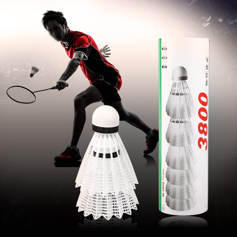 Badminton Shuttlecocks,Badminton Shuttlecocks 6Pcs White PVC Badminton Training Ball with Great Stability and High flexibility, Indoor Outdoor Sports Badminton Birdies Balls Shuttlecocks Feather badm - BeesActive Australia