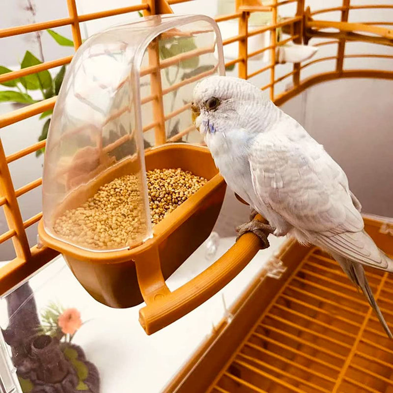 2 Pcs Small Bird Slot Feeder No Mess Cage Hanging Feeder Cup Plastic Food Feeding Box - BeesActive Australia